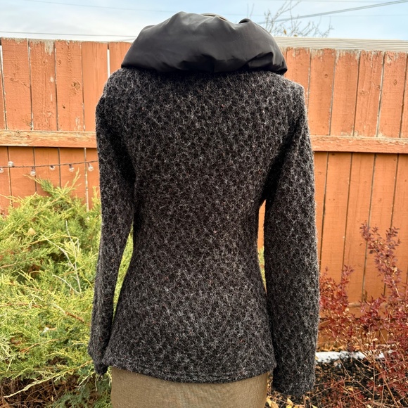 Unique 90s Edgy textured charcoal knit coat/cardigan 🖤 - Picture 2 of 12